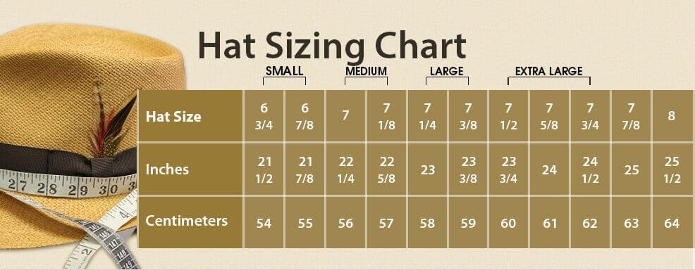hat size chart