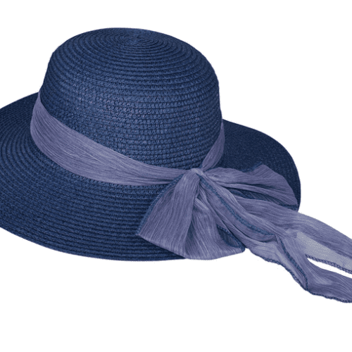 Μονόχρωμο καπέλο με χρωματιστή κορδέλα 2