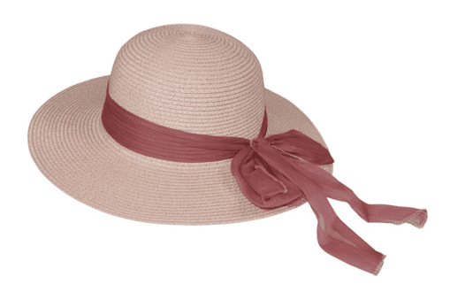 Μονόχρωμο καπέλο με χρωματιστή κορδέλα