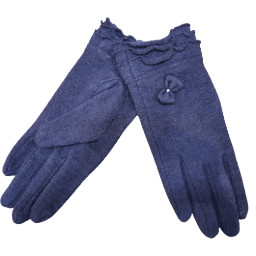 Γάντια μάλλινα γυναικεία με φιογκάκι 3