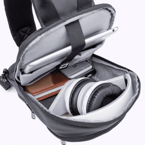 Τσαντάκι ώμου χιαστί crossbody Bange 1911 μαύρο 5