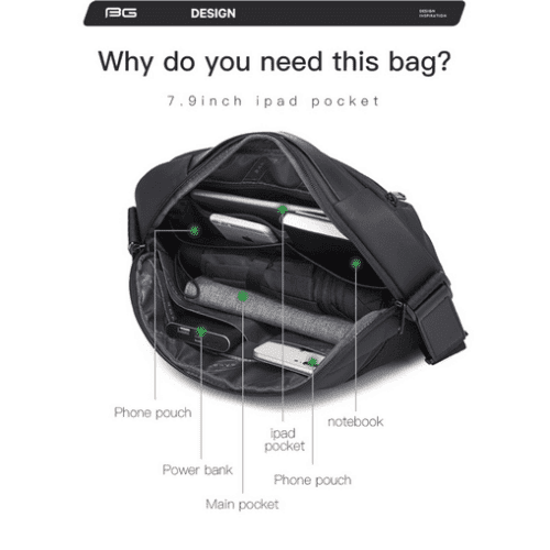 Τσαντάκι ώμου/crossbody Bange 7308 μαύρο 3