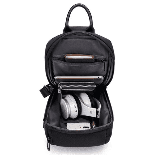 Τσαντάκι ώμου χιαστί crossbody Bange 7565 μαύρο 2