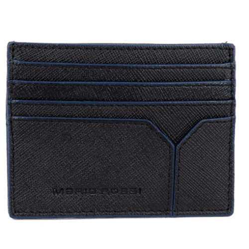 Δερμάτινο πορτοφόλι καρτών Mario Rossi 8932 Blue