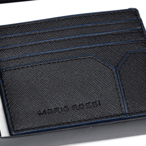 Δερμάτινο πορτοφόλι καρτών Mario Rossi 8932 Blue 3
