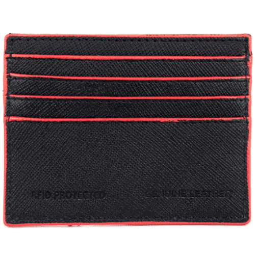 Δερμάτινο πορτοφόλι καρτών Mario Rossi 8932 Red 1