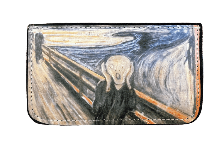 Χειροποίητη δερμάτινη καπνοθήκη The Scream